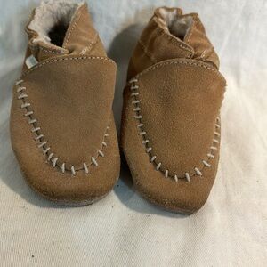ROBEEZ  - Brown Suede Shearling Lined Soft Sole Infant 6 12 months